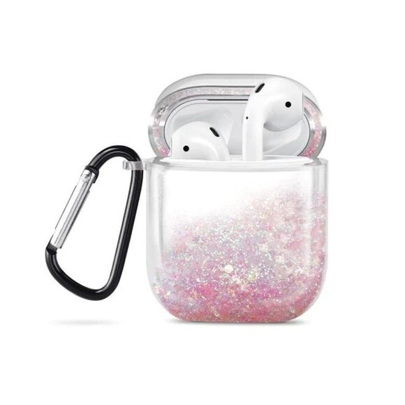 Merkury Floating Glitter Protective Case For Airpods Generation 1 & 2 OS - Picture 1 of 6